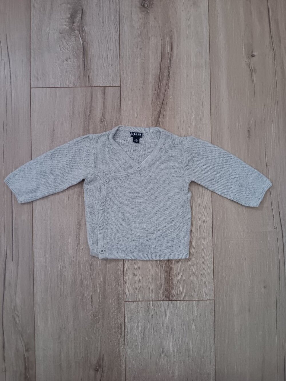 🔥4 for $20🔥Kiabi Baby Knit Cardigan Sweater 3M 60cm Gray Wrap Button Up